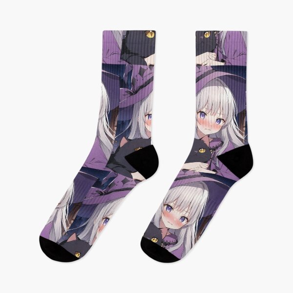 Item preview, Anime Witch Girl with Purple Hat and Fat Cat designed and sold by PixiAnime.