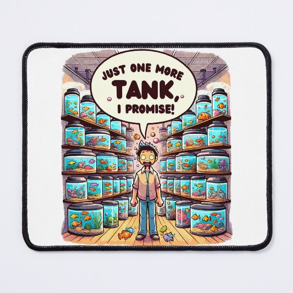 Item preview, Funny saying with aquariums, cartoon style designed and sold by FinFriends.