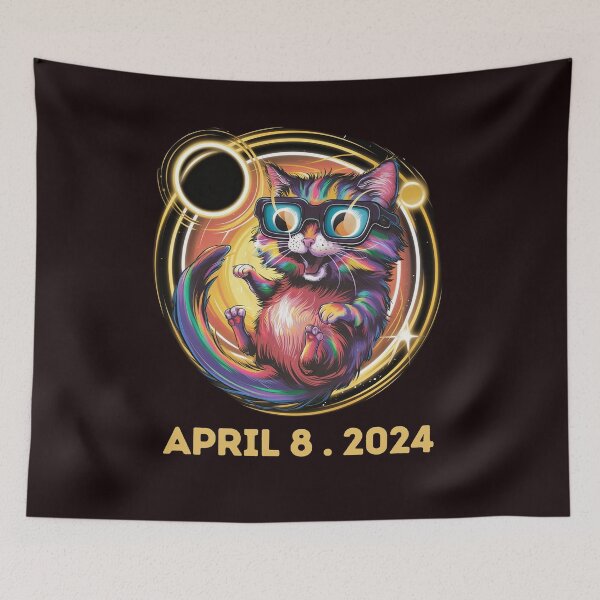 Item preview, Solar Eclipse 2024 Cat Wearing Solar Eclipse designed and sold by Creativedsigna.