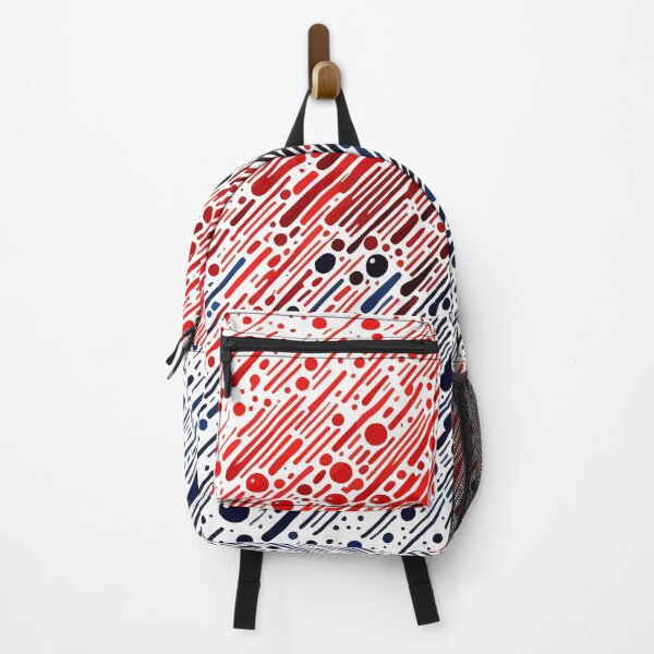 Item preview, Abstract Art Red and Blue Rain Drop Pattern designed and sold by TomFrontierArt.