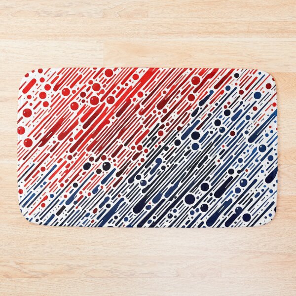 Item preview, Abstract Art Red and Blue Rain Drop Pattern designed and sold by TomFrontierArt.