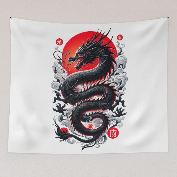 Item preview, JAPANESE DRAGON WITH RISING SUN designed and sold by PITARCHART.