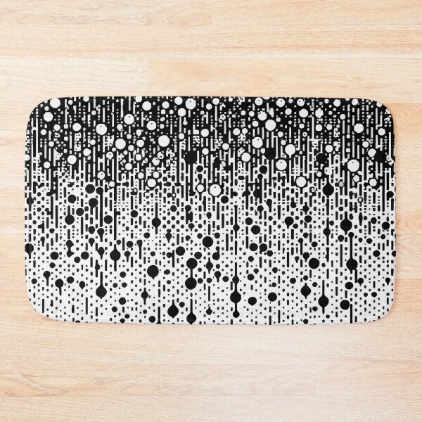 Item preview, Abstract Art Black And White Rain Drop Pattern designed and sold by TomFrontierArt.