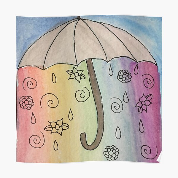 Watercolor Sweet Rain Poster
