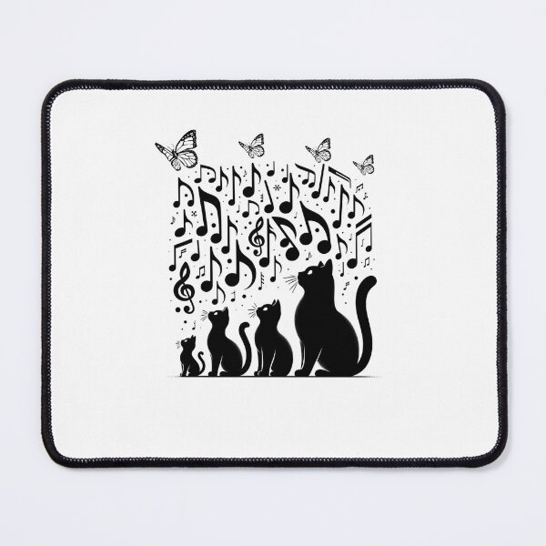 Item preview, Whimsical Nighttime Cats in Musical Harmony designed and sold by BlueGoldArt.