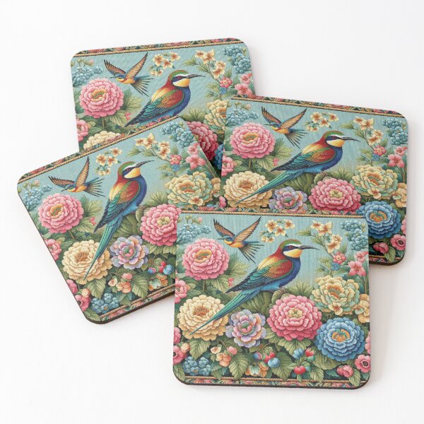 Item preview, Rainbow Birds in Flower Garden designed and sold by Illuministique.