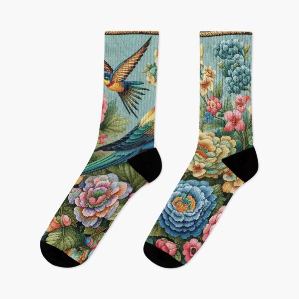 Item preview, Rainbow Birds in Flower Garden designed and sold by Illuministique.