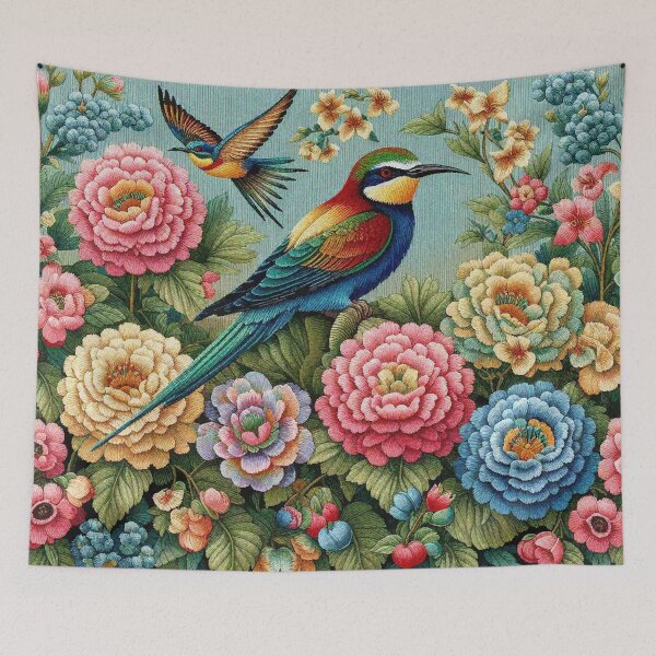 Item preview, Rainbow Birds in Flower Garden designed and sold by Illuministique.