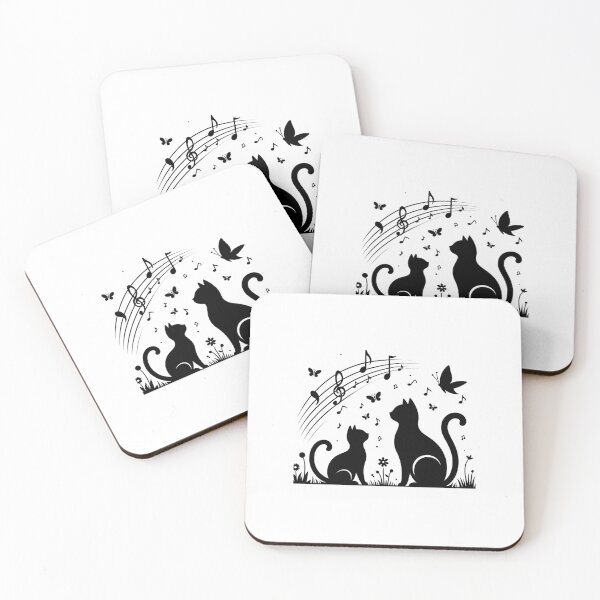 Item preview, Whimsical Nighttime Cats in Musical Harmony Butterfly designed and sold by BlueGoldArt.