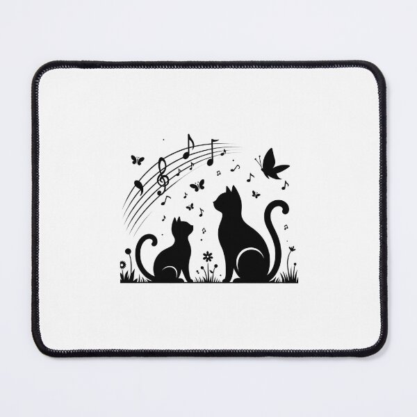 Item preview, Whimsical Nighttime Cats in Musical Harmony Butterfly designed and sold by BlueGoldArt.