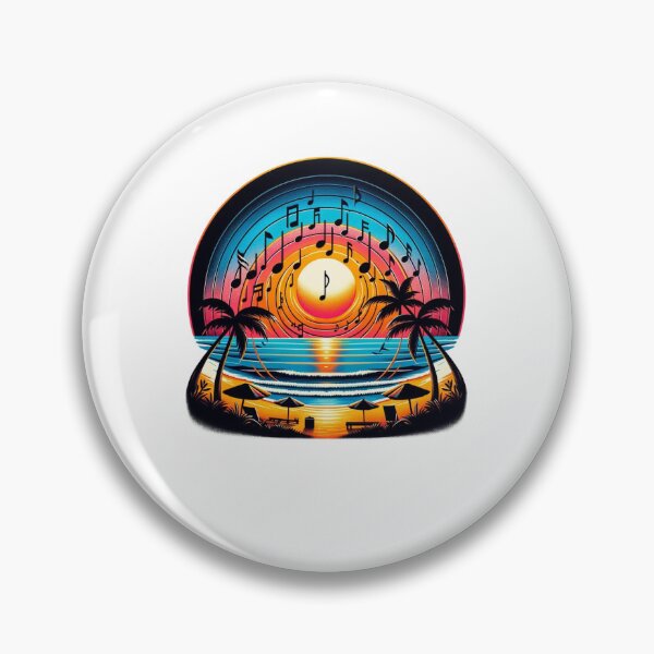 Item preview, VINILO TROPICAL SUNSET MUSIC PARADISE - DISEÑO DE PLAYA Y NOTAS designed and sold by BlueGoldArt.