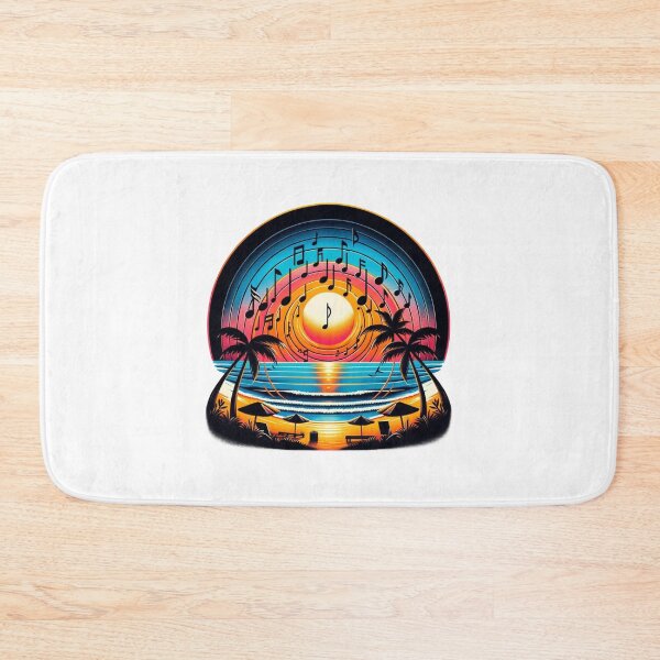 Item preview, VINILO TROPICAL SUNSET MUSIC PARADISE - DISEÑO DE PLAYA Y NOTAS designed and sold by BlueGoldArt.