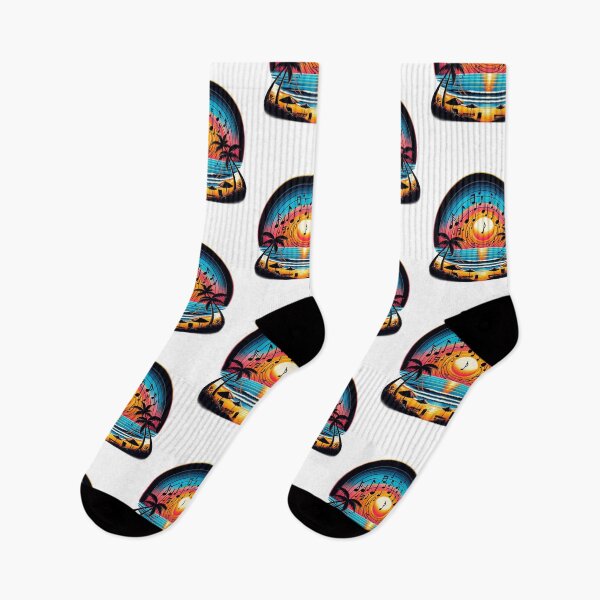 Item preview, VINILO TROPICAL SUNSET MUSIC PARADISE - DISEÑO DE PLAYA Y NOTAS designed and sold by BlueGoldArt.