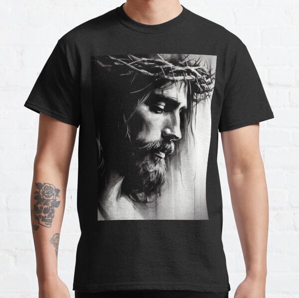 Vista previa del artículo con la obra «Jesucristo Blanco y Negro XXVI», diseñado y vendido por muniralawi.