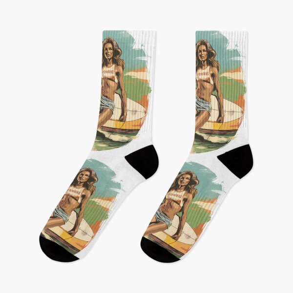 Item preview, Surfer girl retro-inspired design Active Outdoors Inspired Art designed and sold by CDC40.
