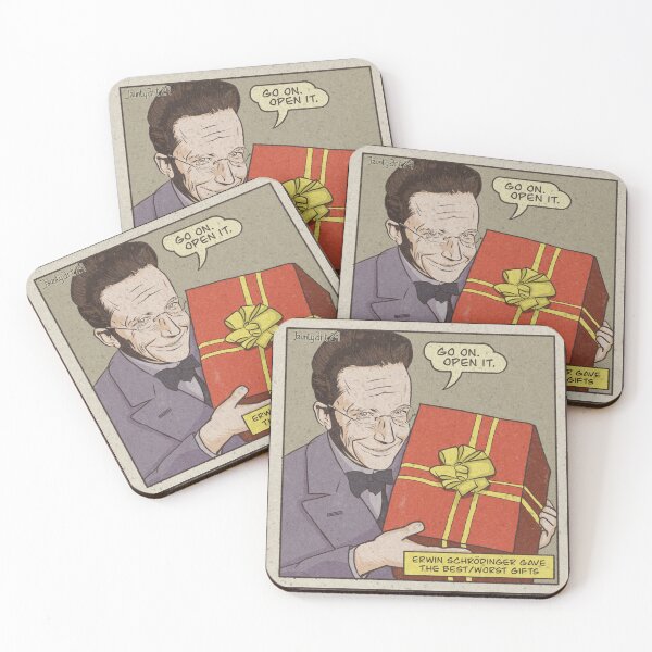 Aperçu de l'œuvre Erwin Schrödinger a offert les meilleurs et les pires cadeaux créée et vendue par JauntyArt.