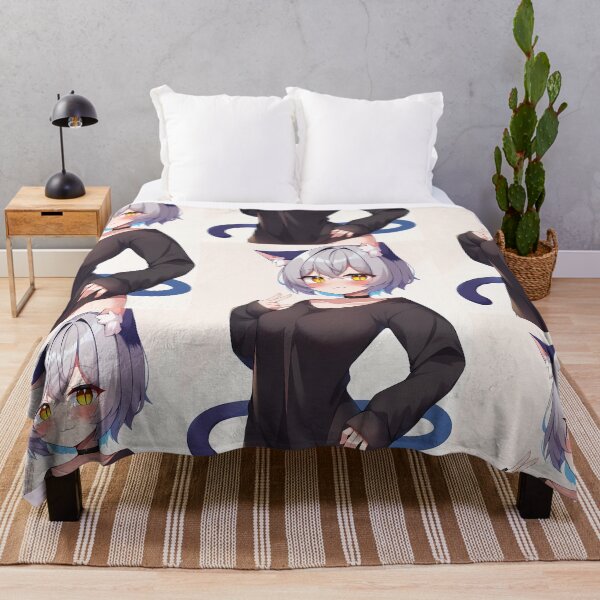 Item preview, Adorable Anime Neko Girl in Oversized T-Shirt designed and sold by PixiAnime.