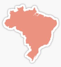 Brazil Love in Peach Sticker