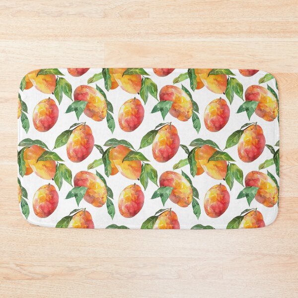 Item preview, watercolor mango pattern designed and sold by YuliaHulia.
