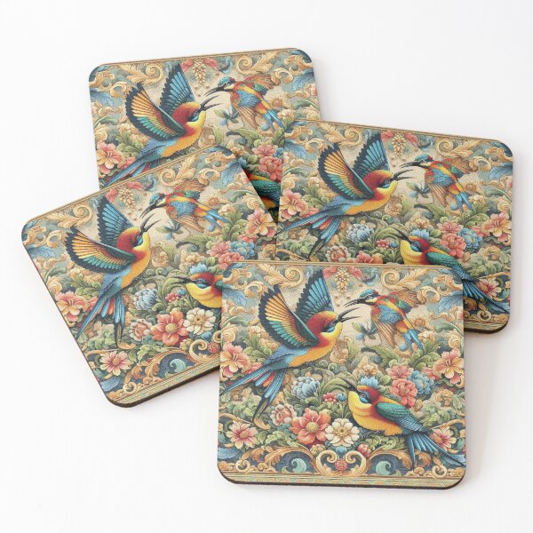 Item preview, Rainbow Birds Playing in Flower Garden designed and sold by Illuministique.