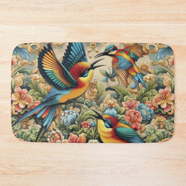 Item preview, Rainbow Birds Playing in Flower Garden designed and sold by Illuministique.