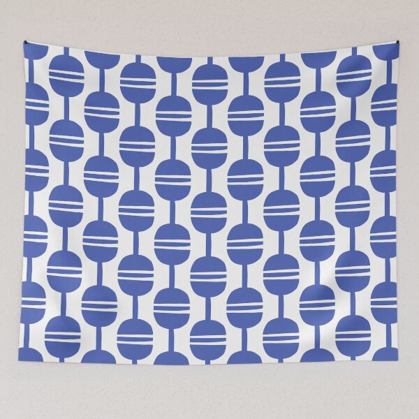Item preview, Coastal Nautical Buoy Pattern 925 Blue designed and sold by tonymagnerart.