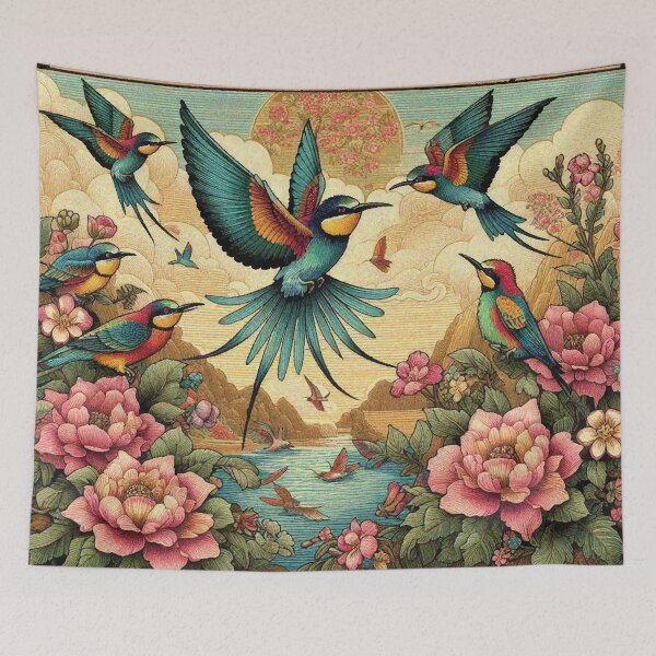 Item preview, Rainbow Birds Bathing in In Lake designed and sold by Illuministique.