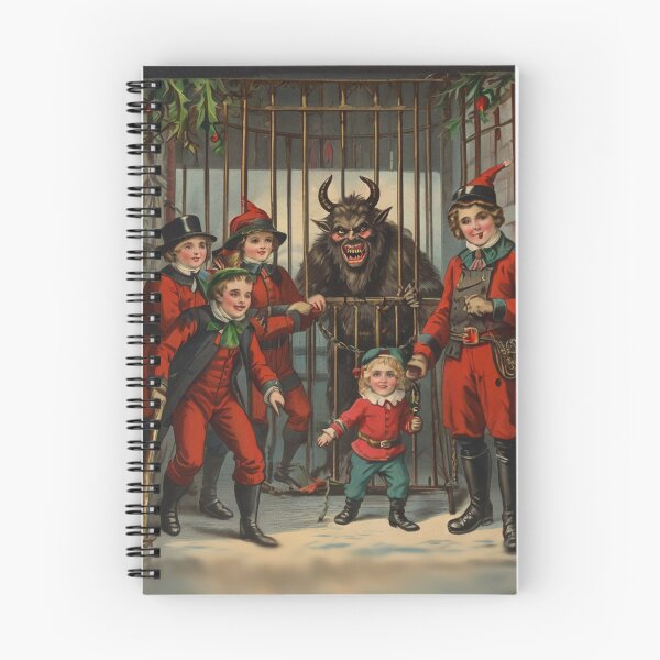 Item preview,  A creepy Krampus at Christmastime A vintage Victorian 1800s German folklore style illustration designed and sold by Vintage Designs +.