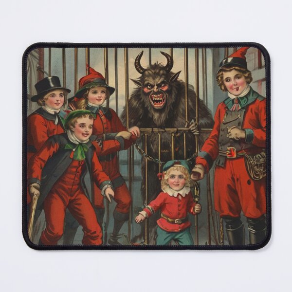 Item preview,  A creepy Krampus at Christmastime A vintage Victorian 1800s German folklore style illustration designed and sold by Vintage Designs +.