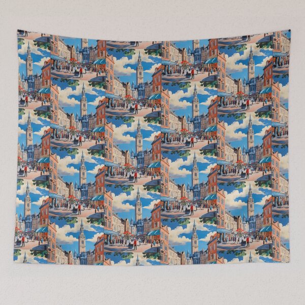 Item preview, Bolton city in England painting after Raoul Dufy designed and sold by Vintage Designs +.