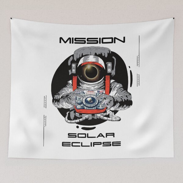Item preview, USA 2024 Solar Eclipse Astronaut Tee: Space Photography designed and sold by LumbardaDesigns.