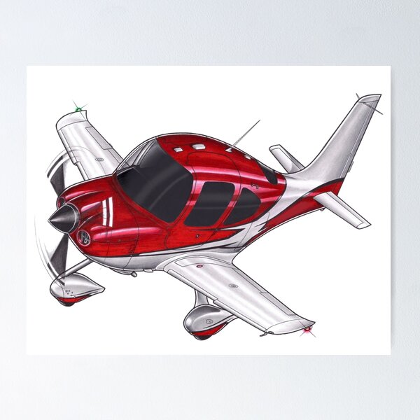 Item preview,  Drawing Cirrus SR22 Red designed and sold by DouglasAraujo7.