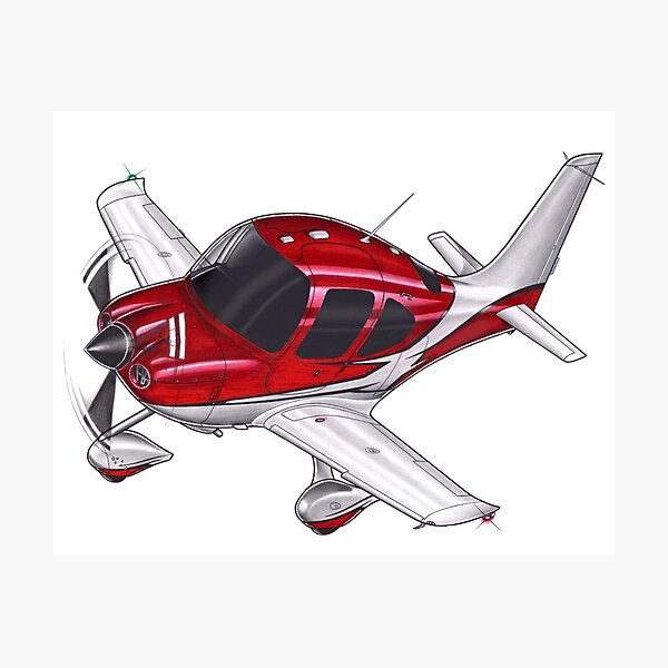 Item preview,  Drawing Cirrus SR22 Red designed and sold by DouglasAraujo7.