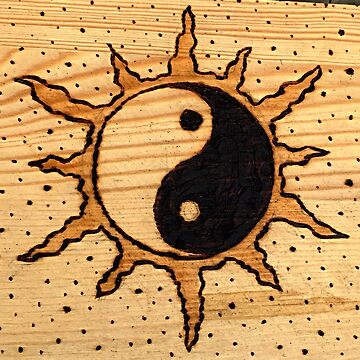 Artwork thumbnail, Yin Yang Sun and Stars by TrendyTrenda