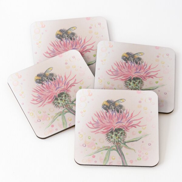 Item preview, Bee on a pink flower designed and sold by LittleLiz.