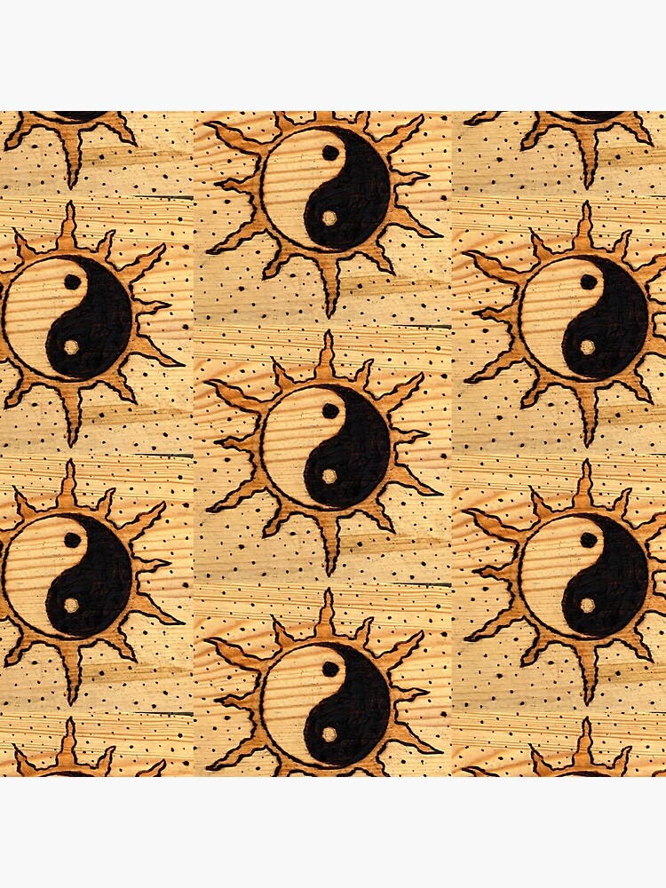 Thumbnail 2 of 2, Art Board Print, Yin Yang Sun and Stars designed and sold by TrendyTrenda.