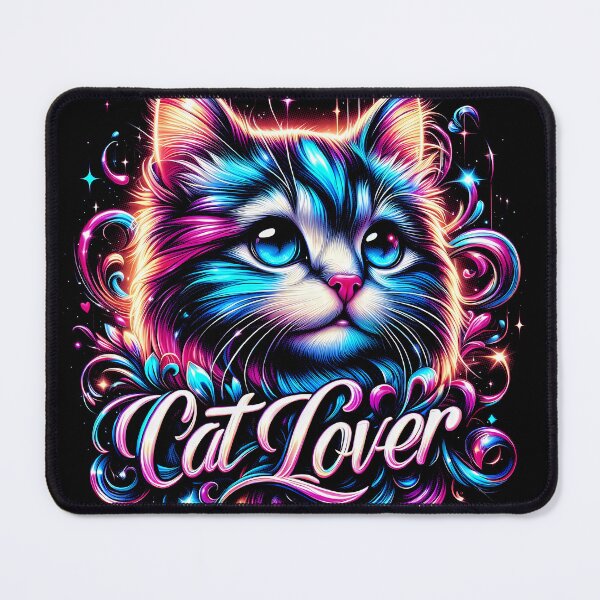 Item preview, Halftone PNG Black knockout Cat Lover Tshirt Design designed and sold by EC Multimedia Services.