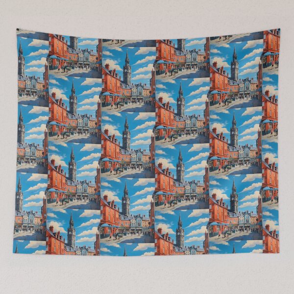 Item preview,  Bolton city in England painting after Raoul Dufy designed and sold by Vintage Designs +.