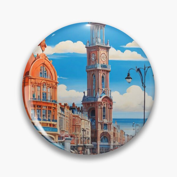Item preview, Vintage Blackpool  town centre in England painting after Raoul Dufy designed and sold by Vintage Designs +.