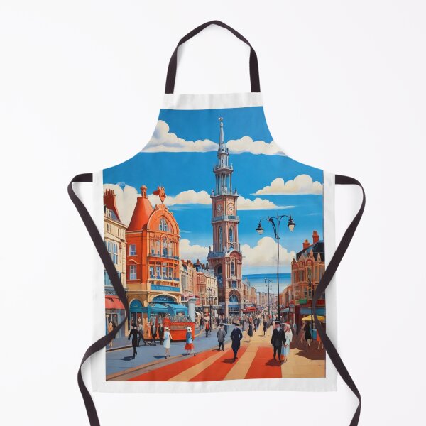 Item preview, Vintage Blackpool town centre in England painting after Raoul Dufy designed and sold by Vintage Designs +.