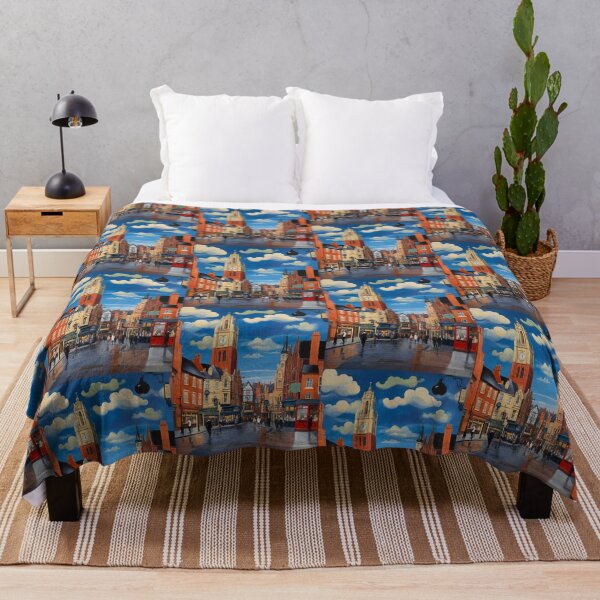 Item preview, Vintage Wigan town centre in England painting after Raoul Dufy designed and sold by Vintage Designs +.