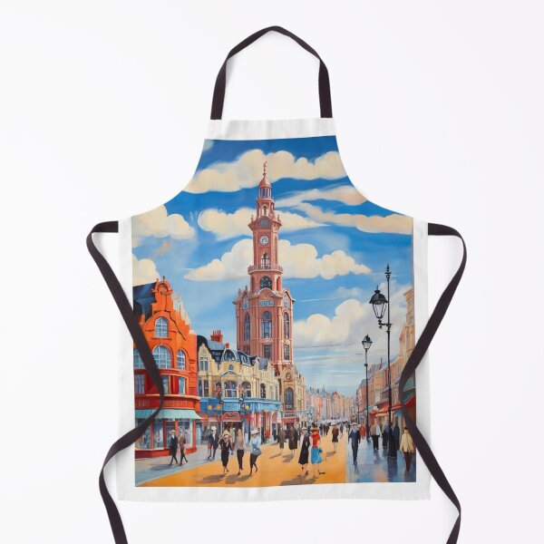 Item preview, Vintage Blackpool town centre in England painting after Raoul Dufy designed and sold by Vintage Designs +.