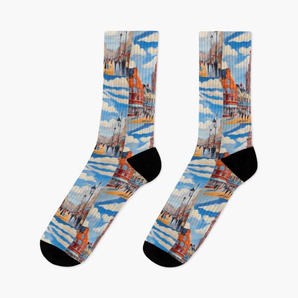 Item preview, Vintage Blackpool  town centre in England painting after Raoul Dufy designed and sold by Vintage Designs +.