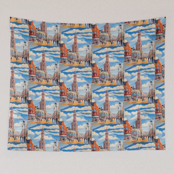 Item preview, Vintage Blackpool  town centre in England painting after Raoul Dufy designed and sold by Vintage Designs +.