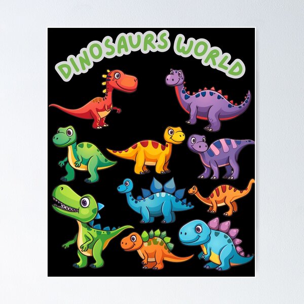 Item preview, cute dinosaurs world love designed and sold by FluxDesigner.
