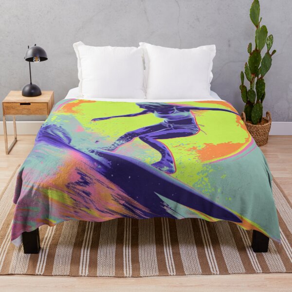 Item preview, Surfer girl neon colour palette Active Outdoors Inspired Art designed and sold by CDC40.