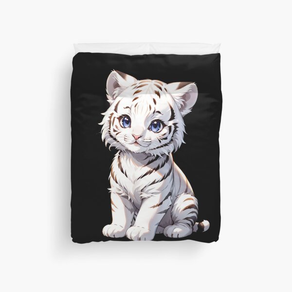 Aperçu de l'œuvre Tigre blanc mignon créée et vendue par CJdesignStudio.