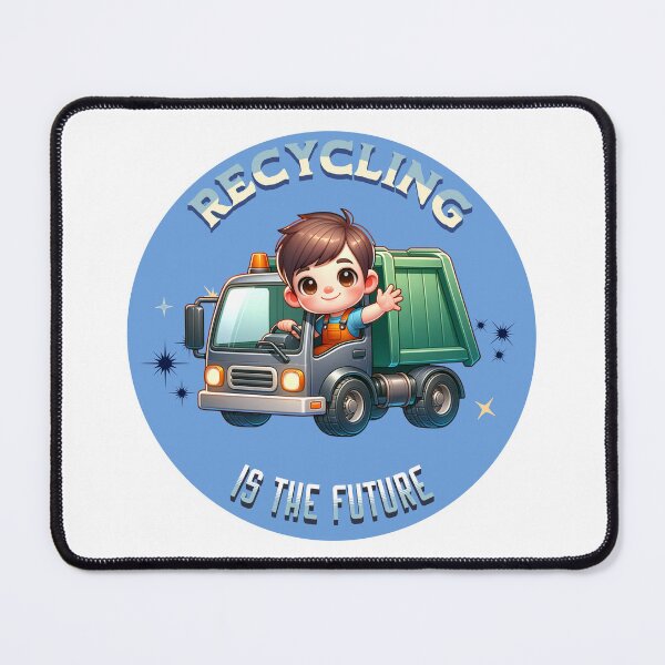 Item preview, Recycling is the Future Little Boy with a Garbage Truck- Earth Day designed and sold by PG Illustration.