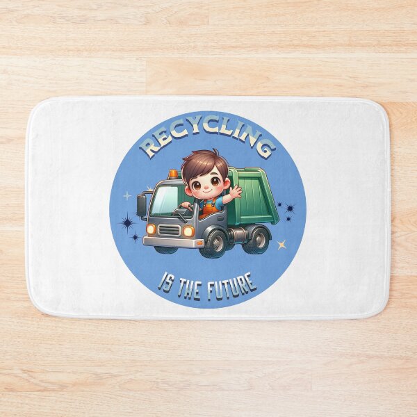 Item preview, Recycling is the Future Little Boy with a Garbage Truck- Earth Day designed and sold by PG Illustration.