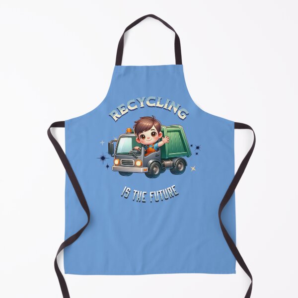 Item preview, Recycling is the Future Little Boy with a Garbage Truck- Earth Day designed and sold by PG Illustration.